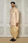 Shop_Aryavir Malhotra_Multi Color Jaquared Woven Floral Sherwani With Dhoti Pant _Online_at_Aza_Fashions