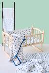 Buy_Jaipur Gate_White Muslin Printed Evil Eye Hand Baby Cot Set _at_Aza_Fashions