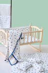 Shop_Jaipur Gate_White Muslin Printed Evil Eye Hand Baby Cot Set _at_Aza_Fashions