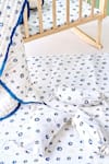 Shop_Jaipur Gate_White Muslin Printed Evil Eye Hand Baby Cot Set _Online_at_Aza_Fashions