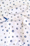 Jaipur Gate_White Muslin Printed Evil Eye Hand Baby Cot Set _at_Aza_Fashions