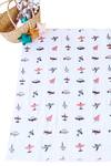 Shop_Jaipur Gate_White Muslin Printed Jet Plane Baby Playmat _at_Aza_Fashions