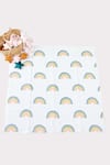 Buy_Jaipur Gate_White Muslin Printed Reversible Rainbow Baby Playmat _at_Aza_Fashions