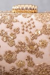 Amyra_Beige Embroidery, Sequins Ada Floral Clutch _Online_at_Aza_Fashions