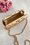 Amyra_Beige Embroidery, Sequins Ada Floral Clutch _at_Aza_Fashions