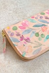 Shop_AMYRA_Peach Printed Cynthia Watercolour Floral Wallet _Online_at_Aza_Fashions