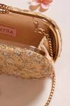 Buy_Amyra_Gold Embroidery, Sequins Elan Zari Clutch 