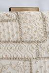 Buy_Amyra_White Sequins, Zari Mosaic Luxe Embroidered Clutch_Online_at_Aza_Fashions