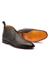 Shop_3dm Lifestyle_Black Grain Leather Chukka Boots _at_Aza_Fashions