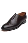 3dm Lifestyle_Brown Handcrafted Pleated Oxford Shoes _Online_at_Aza_Fashions