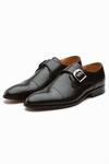 Buy_3dm Lifestyle_Black Single Monk Strap Derby Shoes _at_Aza_Fashions