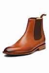 3dm Lifestyle Brown Leather Chelsea Boots Online at Aza Fashions 3dm Lifestyle_Brown Leather Chelsea Boots _Online_at_Aza_Fashions