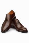Shop_3dm Lifestyle_Brown Adelaide Leather Oxford Shoes  _at_Aza_Fashions