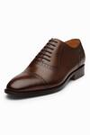 3dm Lifestyle_Brown Adelaide Leather Oxford Shoes  _Online_at_Aza_Fashions
