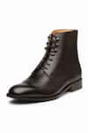 3dm Lifestyle Black Leather Wingtip Brogue Boots Online at Aza Fashions 3dm Lifestyle_Black Leather Wingtip Brogue Boots _Online_at_Aza_Fashions