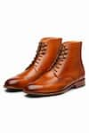 Buy_3DM LIFESTYLE_Brown Wingtip Brogue Boots  _at_Aza_Fashions