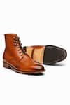 Shop_3DM LIFESTYLE_Brown Wingtip Brogue Boots  _at_Aza_Fashions