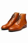 Buy_3DM LIFESTYLE_Brown Toe Cap Derby Boots  _at_Aza_Fashions