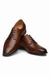 Shop_3DM LIFESTYLE_Brown Lace Up Solid Derby Shoes  _at_Aza_Fashions