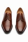 Buy_3DM LIFESTYLE_Brown Lace Up Solid Derby Shoes  