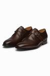 Buy_3DM LIFESTYLE_Brown Single Monk Strap Shoes  _at_Aza_Fashions