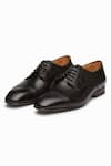 Buy_3DM LIFESTYLE_Black Cap Toe Brogue Derby Shoes  _at_Aza_Fashions