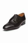 3DM LIFESTYLE_Black Cap Toe Brogue Derby Shoes  _Online_at_Aza_Fashions