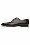 Buy_3DM LIFESTYLE_Black Cap Toe Brogue Derby Shoes  _Online_at_Aza_Fashions