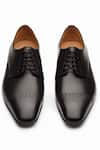 Buy_3DM LIFESTYLE_Black Cap Toe Brogue Derby Shoes  