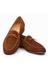 Shop_3DM LIFESTYLE_Brown Belgian Leather Loafers  _at_Aza_Fashions