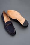 Shop_3DM LIFESTYLE_Blue Handcrafted Belgian Leather Loafers  _at_Aza_Fashions