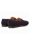 3DM LIFESTYLE_Blue Handcrafted Belgian Leather Loafers  _at_Aza_Fashions