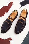 Shop_3DM LIFESTYLE_Blue Handcrafted Belgian Leather Loafers  