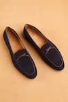 3DM LIFESTYLE_Blue Handcrafted Belgian Leather Loafers  _Online