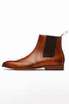 Buy_3DM LIFESTYLE_Brown Chelsea Brogue Wingtip Boots  _Online_at_Aza_Fashions