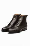 Buy_3DM LIFESTYLE_Black Balmoral Derby Boots  _at_Aza_Fashions