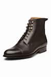 3DM LIFESTYLE_Black Balmoral Derby Boots  _Online_at_Aza_Fashions