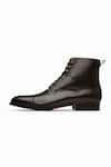 Buy_3DM LIFESTYLE_Black Balmoral Derby Boots  _Online_at_Aza_Fashions