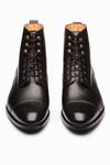 3DM LIFESTYLE_Black Balmoral Derby Boots  _at_Aza_Fashions