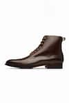 Buy_3DM LIFESTYLE_Brown Suede And Leather Balmoral Derby Boots  _Online_at_Aza_Fashions