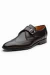 3DM LIFESTYLE_Black Brogue Monk Strap Shoes  _Online_at_Aza_Fashions