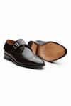 Shop_3DM LIFESTYLE_Black Brogue Monk Strap Shoes  _Online_at_Aza_Fashions