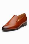 3DM LIFESTYLE_Brown Venetian Leather Loafers  _Online_at_Aza_Fashions