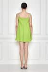 Shop_Dilnaz_Green Georgette Embroidery Sequin Scoop Jewel Strap Camisole Dress _at_Aza_Fashions
