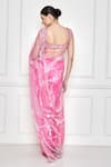 DILNAZ_Pink Embroidered Sequin Saree  _Online_at_Aza_Fashions