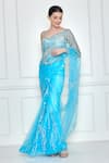 Buy_Dilnaz_Blue Embroidered Diamante Saree  _Online_at_Aza_Fashions