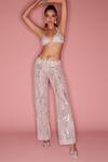 Buy_Dilnaz_Grey Net Embellished Jewel Sheer Pant  _at_Aza_Fashions