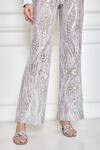 Shop_Dilnaz_Grey Net Embellished Jewel Sheer Pant  _Online_at_Aza_Fashions