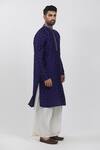 Buy_Krishna Mehta_Purple Tussar Embroidery Full Sleeve Polka Dots Kurta Set _Online_at_Aza_Fashions