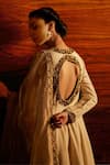 Shop_Mimamsaa_Ivory Woven And Quilted Sequin & Emilia Embroidered Bordered Dupatta  _at_Aza_Fashions